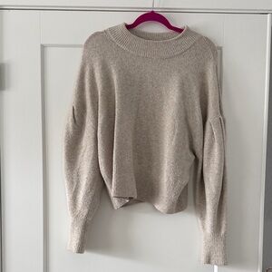 H&M Soft Beige Crew Neck Sweater